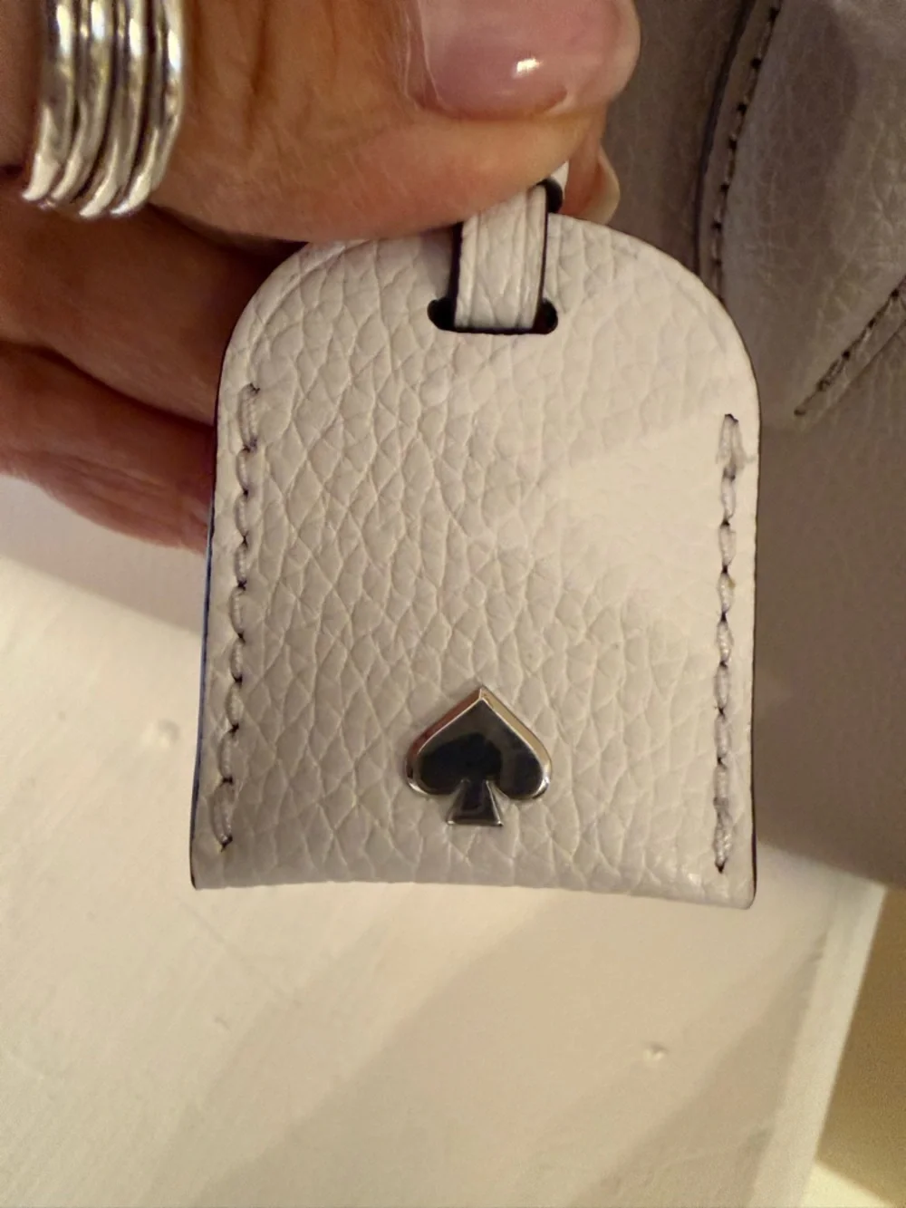 Kate Spade Eva Top Zip Satchel Soft Grey EUC - Picture 11 of 17